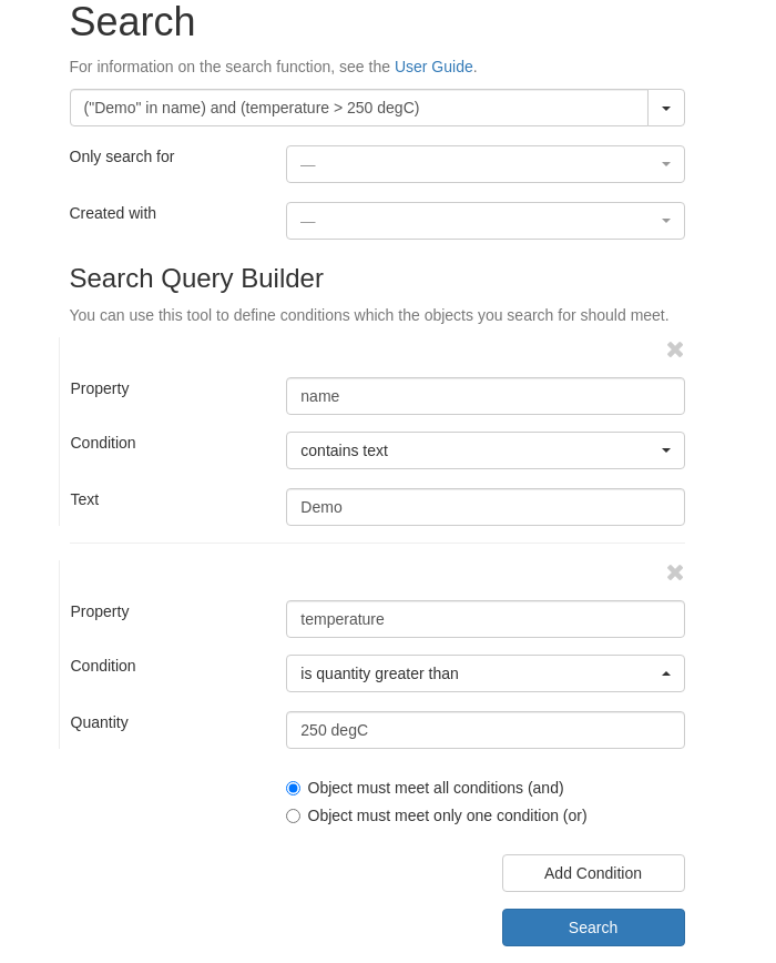 Using the Search Query Builder